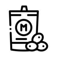 verpackte Mayonnaise-Symbol-Vektor-Umriss-Illustration vektor