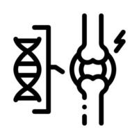 dna-blutgelenkschmerzen symbol vektor umriss illustration