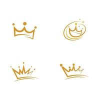 krona logotyp mall vektor ikon