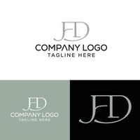 första brev fd logotyp design monogram kreativ modern tecken symbol ikon vektor