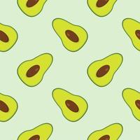 Design-Vektorillustration des nahtlosen Musters der Avocado flache vektor