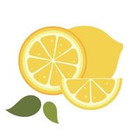 Zitronenillustrations-Vektordesign mit weißem Hintergrund