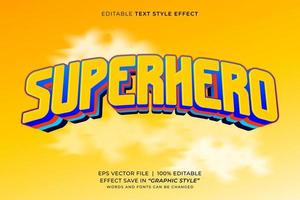 super hjälte redigerbar text effekt vektor