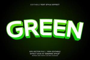grüner fetter bearbeitbarer texteffekt vektor