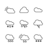 Reihe von Symbolen Wetter. eine vektorabbildung vektor