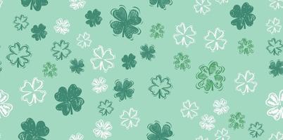 Saint Patricks Day, festlicher Hintergrund mit fliegendem Kleeblatt. vektor