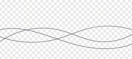 abstrakt vågig tunn linje. krumelur element baner. mönster med klottra, vicka och bölja. vektor isolerat illustration