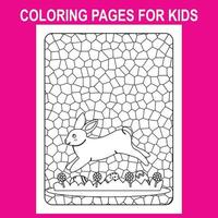 skriva ut stå glas färg sidor för ungar, påsk färg sidor bild Nej 3 vektor