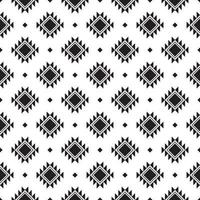 ikat quadratisches nahtloses muster. geometrisches ethnisches Musterdesign. schwarz-weißes Stoffmusterdesign. Vektor-Illustration. vektor