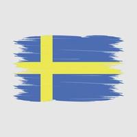 Pinselvektor der schwedischen Flagge vektor