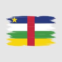 central afrikansk flagga borsta vektor