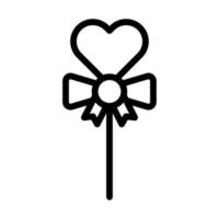 godis valentine ikon översikt stil illustration vektor och logotyp ikon perfekt.