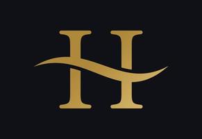 Buchstabe h Logo-Design-Vorlage, Vektorillustration vektor