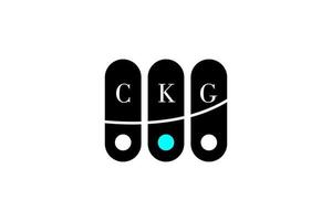 ckg-Buchstaben- und Alphabet-Logo-Design vektor