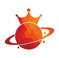kung planet vektor logotyp design.