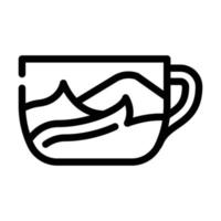 Cup-Färbung und Zeichnungslinie Symbol-Vektor-Illustration vektor