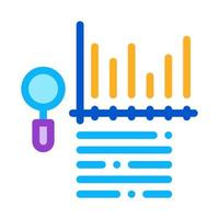 Studie Balkendiagramm Suchmaschinenoptimierung Symbol Vektor Umriss Illustration