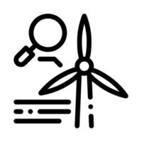 studie der windmühle symbol vektor umriss illustration