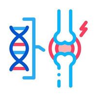 dna-blutgelenkschmerzen symbol vektor umriss illustration