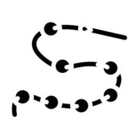 Perlen Dekoration Glyphe Symbol Vektor Illustration