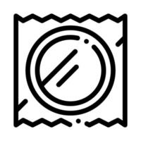 Kondompaket Symbol Vektor Umriss Illustration