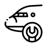 Flugzeug-Schraubenschlüssel-Symbol Vektor-Umriss-Illustration vektor