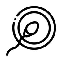 Samenzelle Ei Symbol Vektor Umriss Illustration