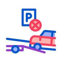 falsch parkendes auto symbol vektor umriss illustration