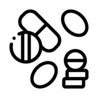 medicinsk läkemedel piller ikon vektor översikt illustration