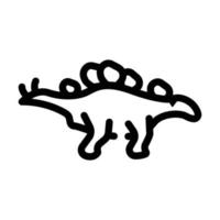 wuerosaurus dinosaurie linje ikon vektor illustration tecken