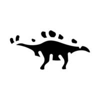 Wuerosaurus Dinosaurier Glyphe Symbol Vektor Illustration Zeichen