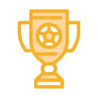 Fußball-Champion-Cup-Symbol Umriss-Illustration vektor