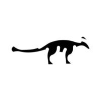 Ankylosaurus Dinosaurier Glyphe Symbol Vektor Illustration Zeichen