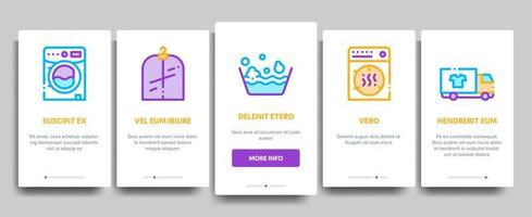 Wäschedienst-Vektor-Onboarding vektor