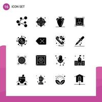 16 kreativ ikoner modern tecken och symboler av dotterbolag marknadsföring id kultur användare id vas redigerbar vektor design element
