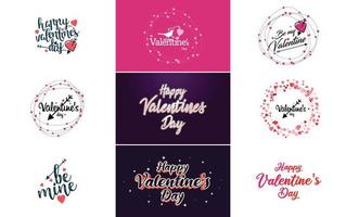 Happy Valentinstag Hand Schriftzug Kalligraphie Text und Herz. isoliert auf weißem Hintergrund Vektor-Illustration vektor