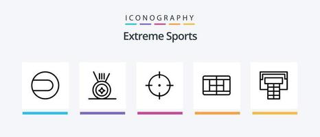 Sport Line 5 Icon Pack inklusive . Sport. kreatives Ikonendesign vektor