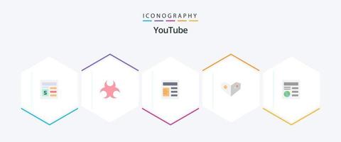 YouTube 25 Flat Icon Pack inklusive ui. dokumentieren. dokumentieren. Basic. Videospiel vektor