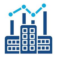 Nasdaq-Glyphe zweifarbiges Symbol vektor