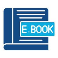 e-böcker glyf två Färg ikon vektor