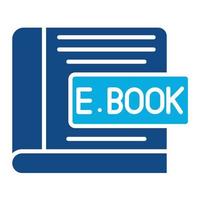 E-Books-Glyphe zweifarbiges Symbol vektor