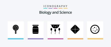 Biologie Glyphe 5 Icon Pack inklusive Ausrüstung. Biologie. Biologie. viagra. Pille. kreatives Symboldesign vektor