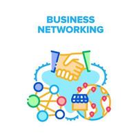 Business-Networking-Struktur-Vektor-Konzept-Farbe vektor
