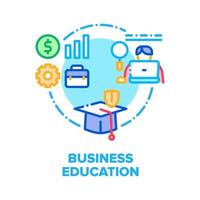 Business Education Kurse Vektorkonzept Farbe vektor