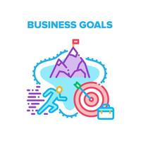 Business-Ziele-Erreichung-Vektor-Konzept-Farbe vektor