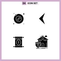 satz moderner ui-symbole symbole zeichen für disk scroll musik dvd zeichen versicherung editierbare vektordesignelemente vektor