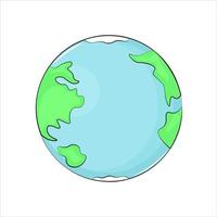 cartoon grüne planet erde illustration vektor