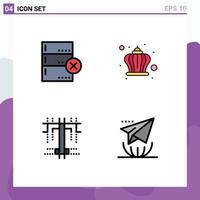 4 kreative Symbole, moderne Zeichen und Symbole vom Typ Corona Day Internet editierbare Vektordesign-Elemente vektor