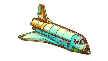 Raumforschungsschiff-Shuttle-Farbvektor vektor