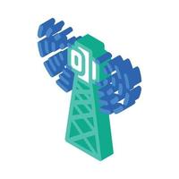 Antenne elektromagnetische isometrische Symbolvektorillustration vektor